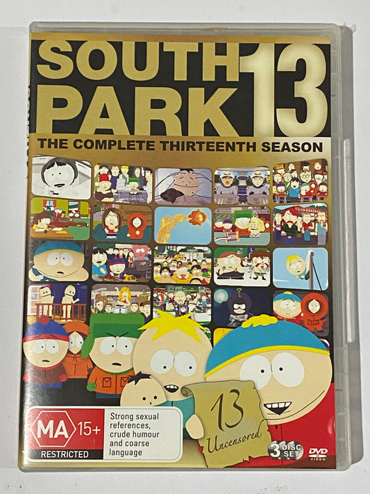 South Park Complete Thirteenth Season DVD 3-Disc Set PAL 4 VGC