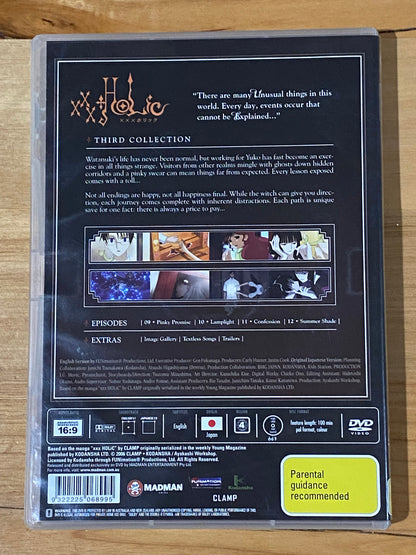 XXXHolic Third Collection DVD Anime PAL 4 VGC