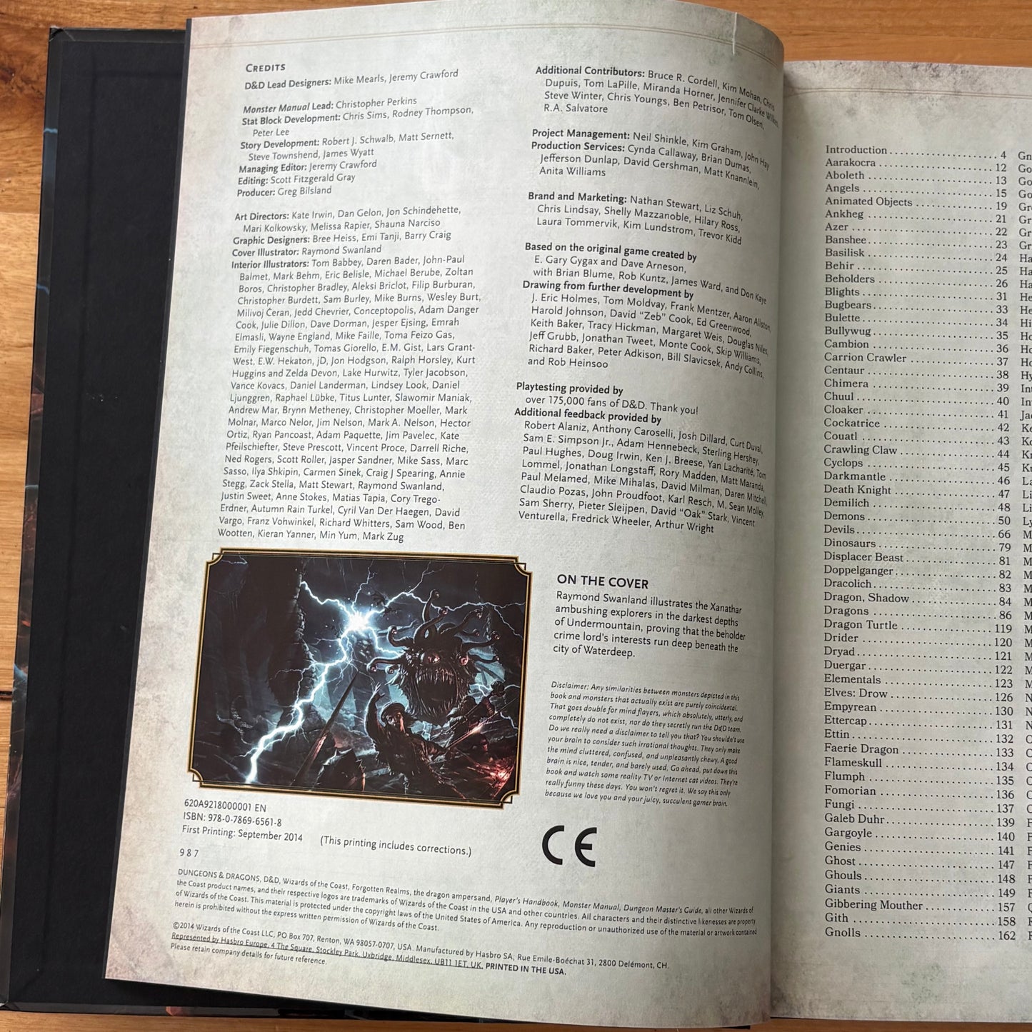 Dungeons & Dragons Monster Manual Hardcover 2014 1st Printing GD