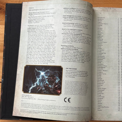 Dungeons & Dragons Monster Manual Hardcover 2014 1st Printing GD