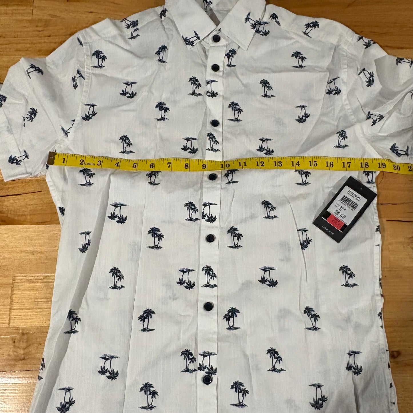 Tarocash Shirt Mens Casual Sz XS Short Sleeve Breeze Pal Pattern Collared NWT