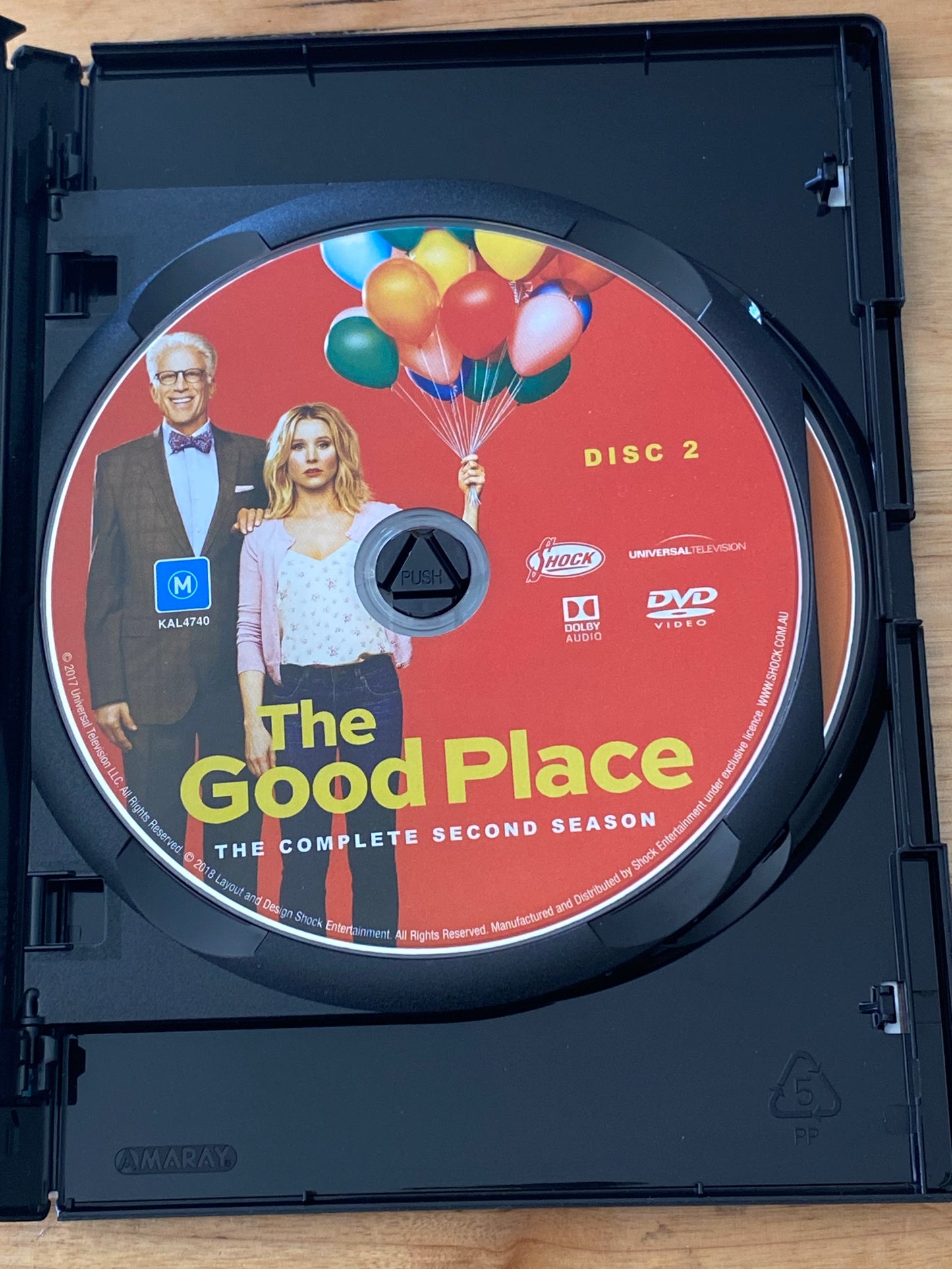 The Good Place Season 2 DVD Ted Danson Kristen Bell 3-Disc PAL 4 VGC