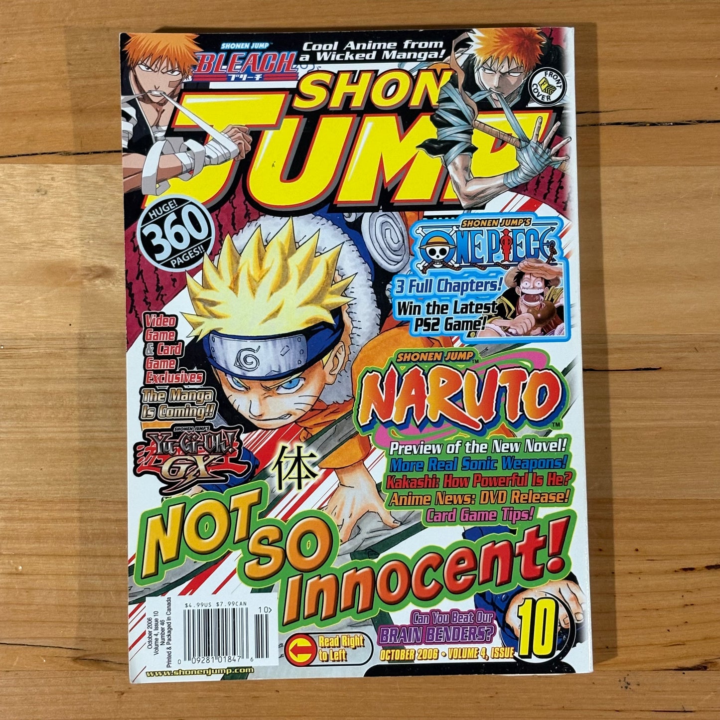 Shonen Jump Magazine Vol 4 Issue 10 2006 Paperback 360 Pages GD