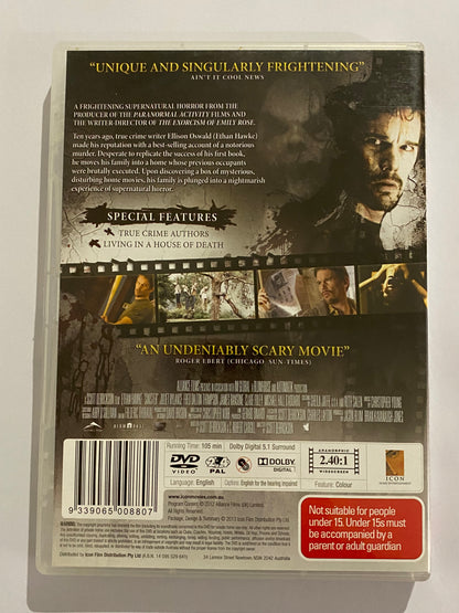 Sinister DVD Ethan Hawke Horror Movie PAL 2,4 VGC