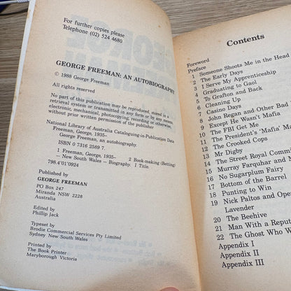 George Freeman Autobiography Paperback Vintage Australian True Crime