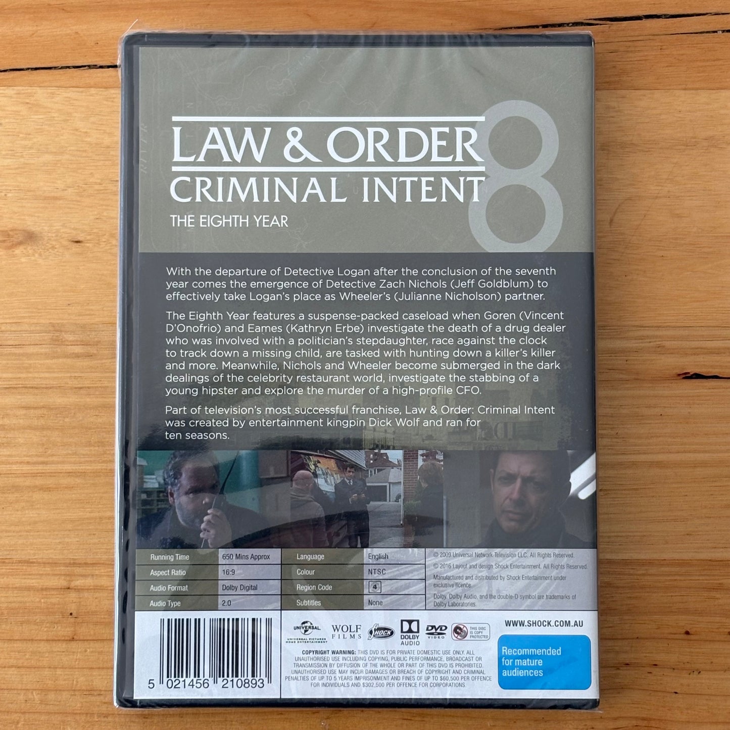 Law and Order Criminal Intent The 8th Year DVD 4-Disc NTSC 4 New Sealed