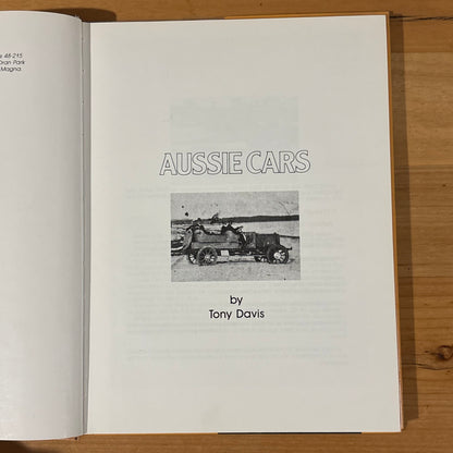 Aussie Cars by Pedr Davis and Tony Davis Hardcover 1987 GD