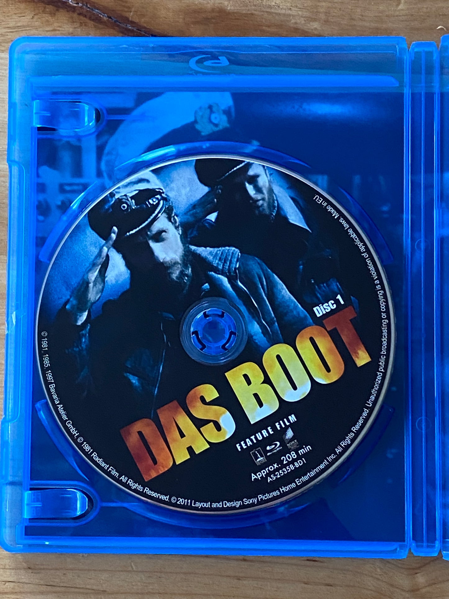 Das Boot Blu-ray 2-Disc Collector's Set Region A,B,C VGC