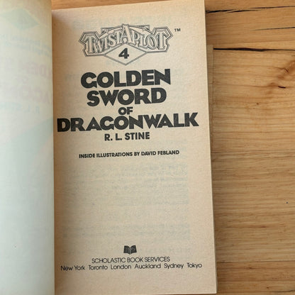 Golden Sword of Dragonwalk by R.L. Stine Twistaplot #4 Paperback 1983 GD