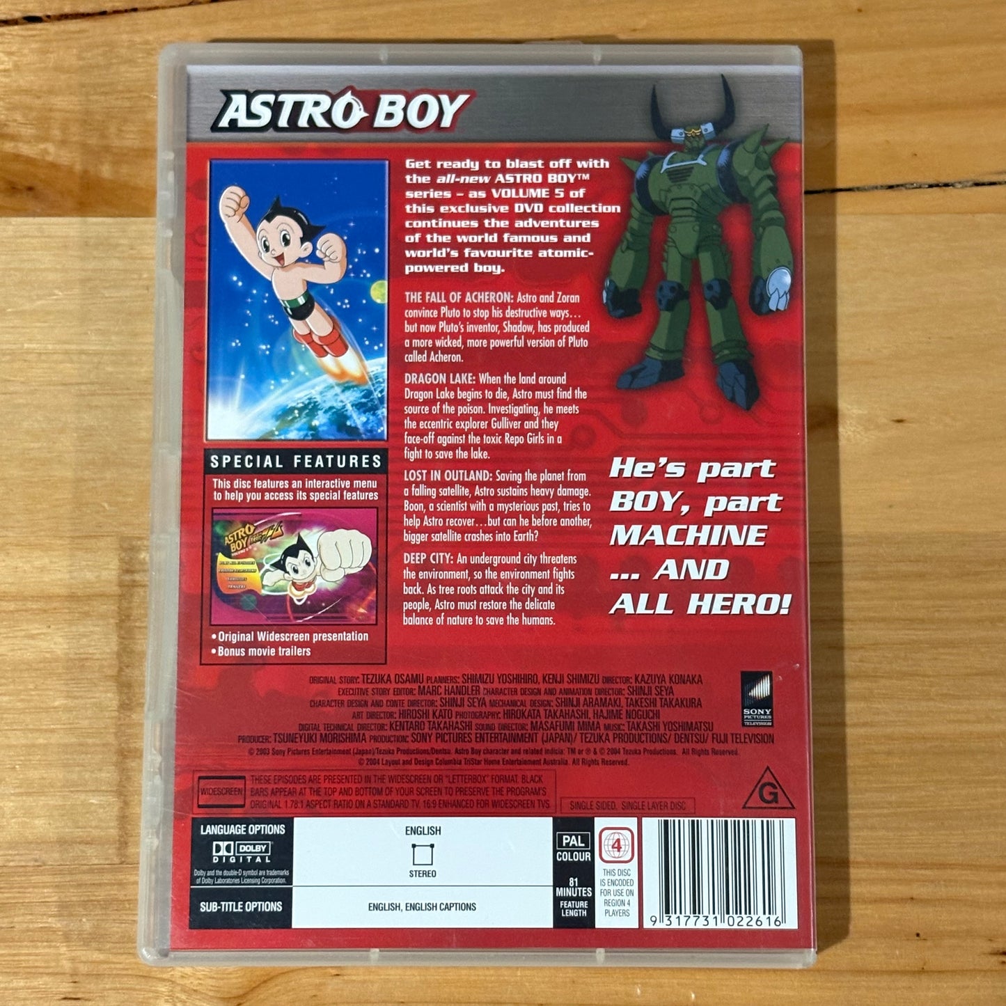 Astro Boy Volumes 1,2,4,5 DVD 2003 TV Series PAL 4 VGC