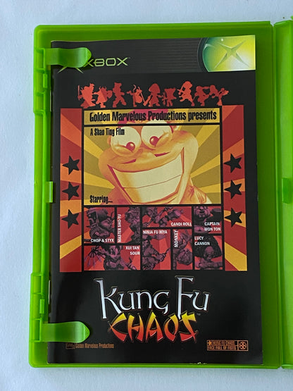 Kung Fu Chaos X-Box Game With Manual VGC