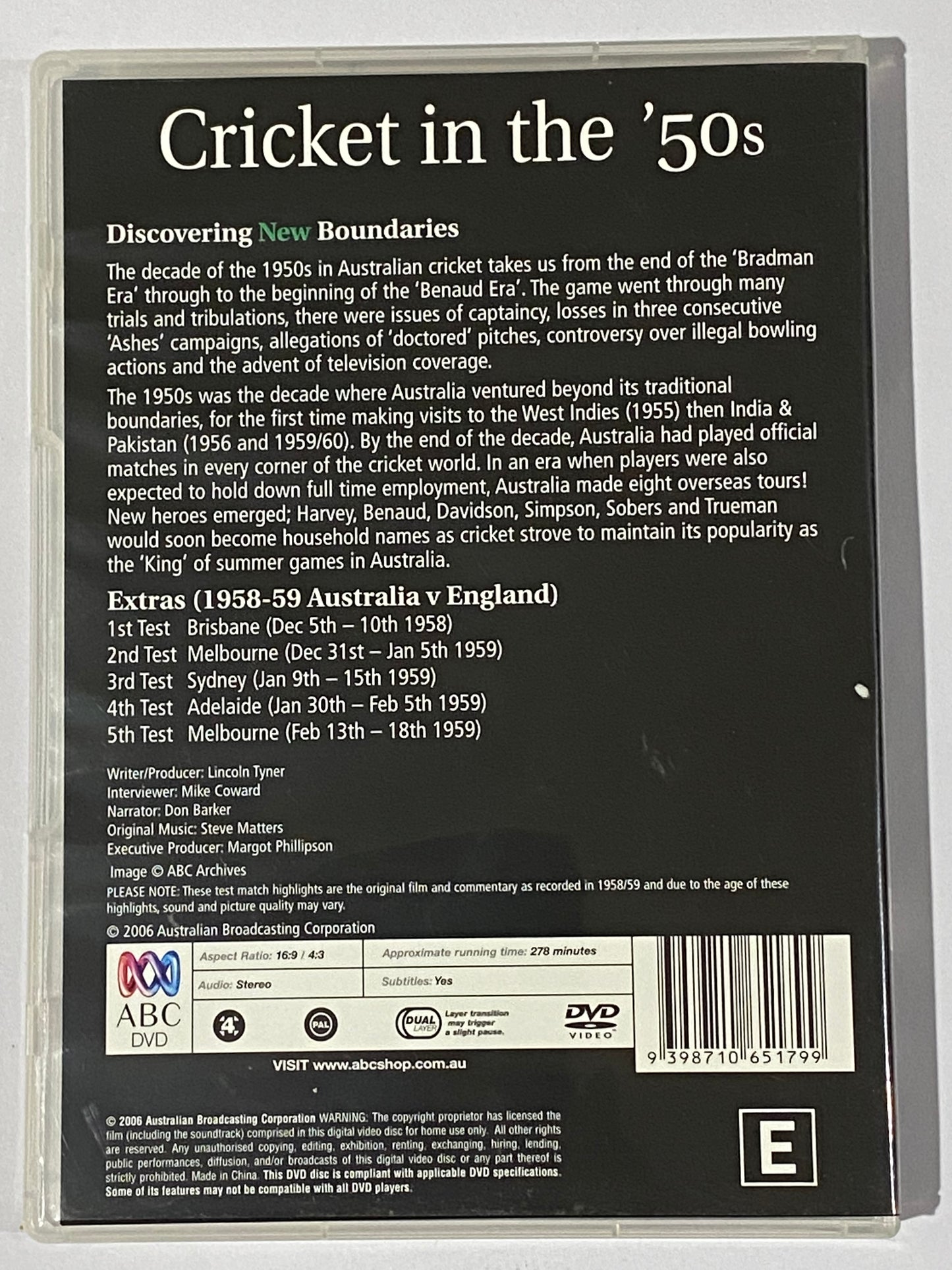 Cricket In The 50/60/70/80s DVD Bundle ABC Documentary 6-Disc PAL 4 VGC