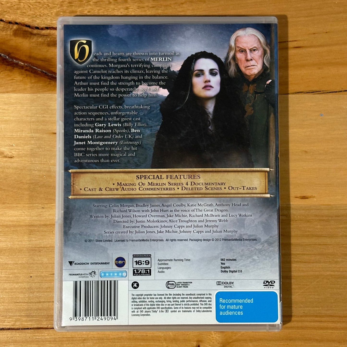 The Adventures Of Merlin Series 1-4 DVD British Magical Drama 4-Disc Set PAL 4 VGC