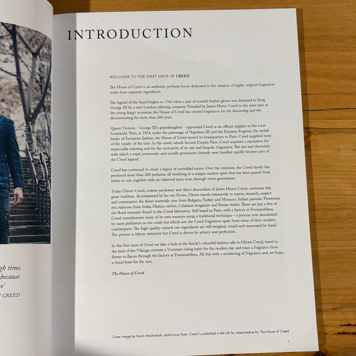 Creed Magazine No 1 The House of Creed Fragrances Softcover 2018