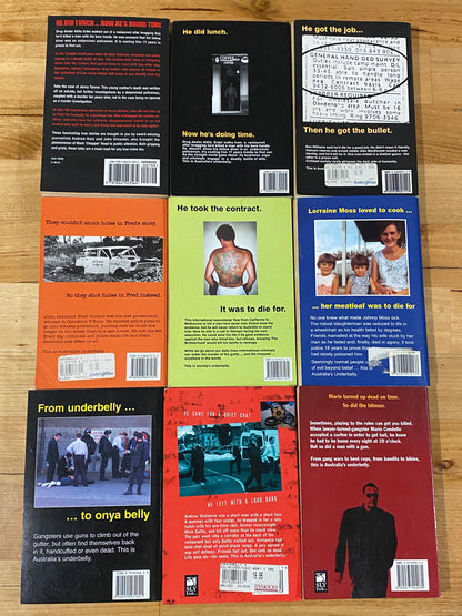 Underbelly Australian True Crime Stories Silvester Rule 9 x Paperbacks GD