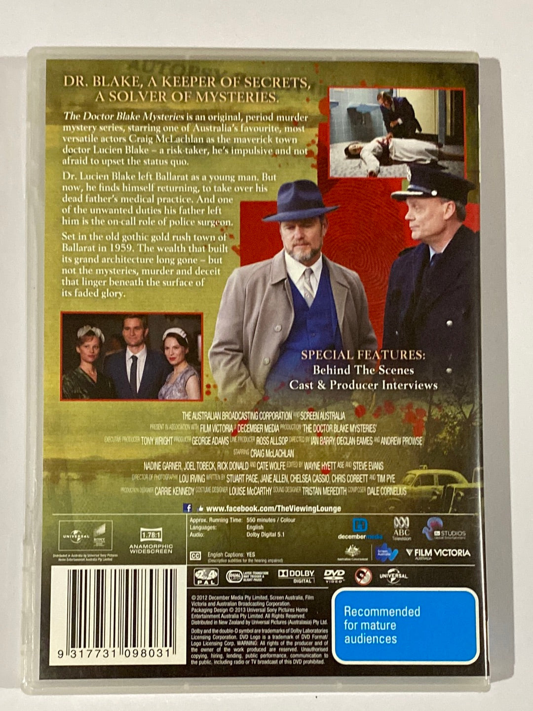 The Doctor Blake Mysteries Season 1,2 & 5 DVD Set PAL 2,4 ABC TV VGC