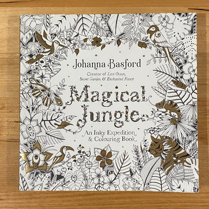 Johanna Basford Colouring Books x 2 Magical Jungle Joanna's Christmas Paperback GD