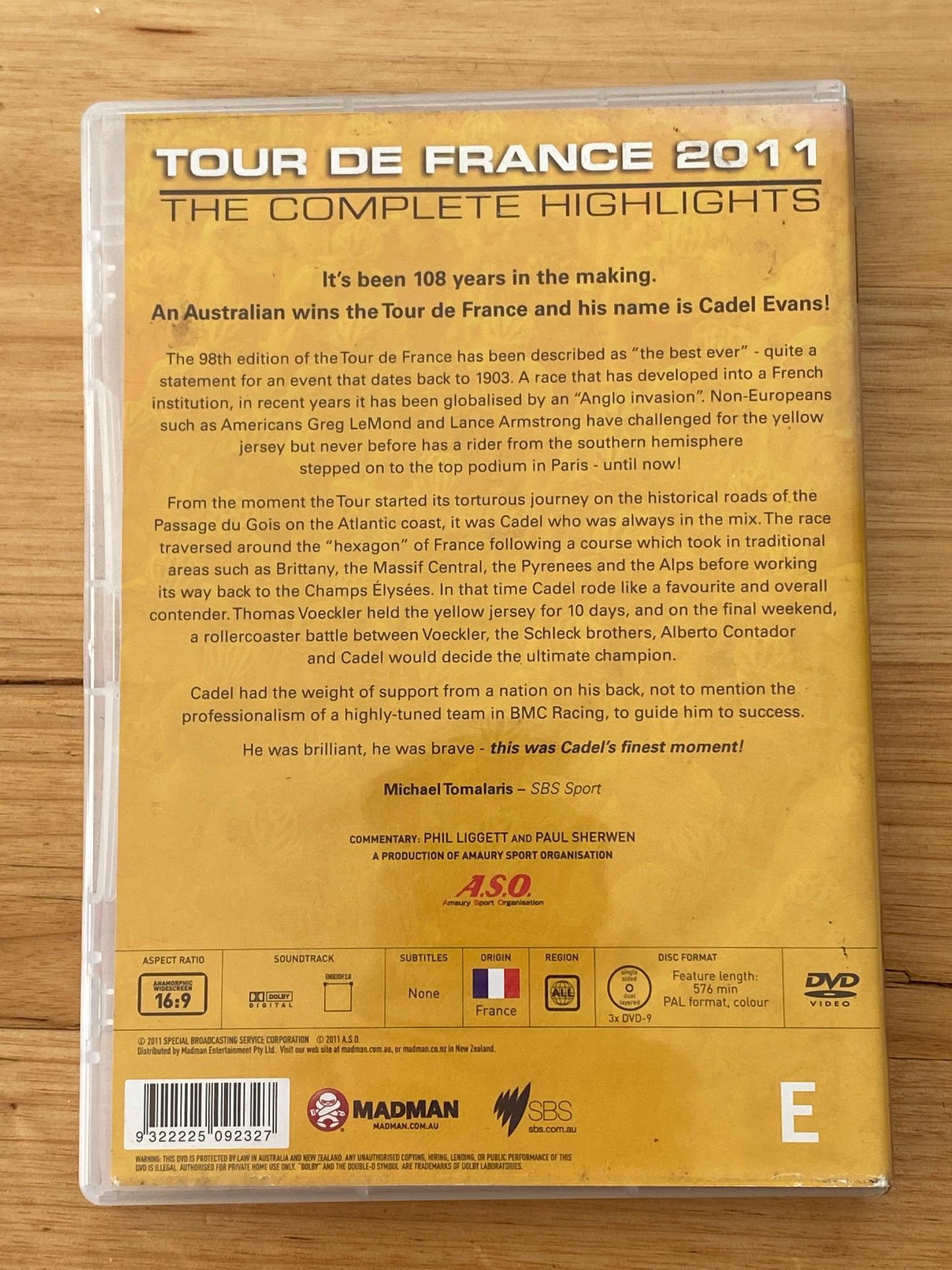 Tour De France DVD Bundle Cadel Evans Hell on Wheels PAL 4 VGC