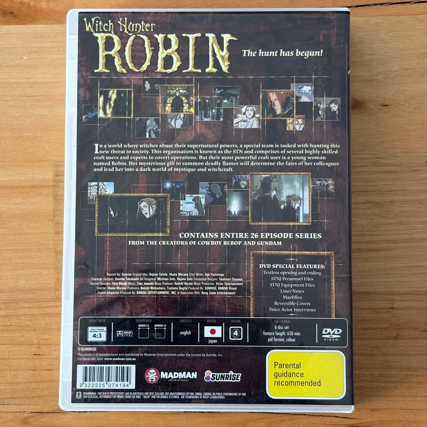 Witch Hunter Robin Complete Collection DVD Anime 6-Disc PAL 4 VGC