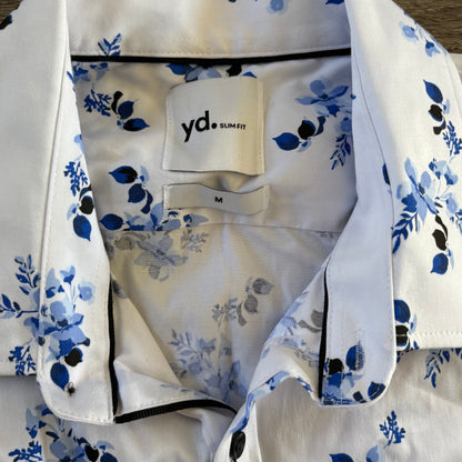 yd Shirt Men's Casual Medium Long Sleeve Slim Fit Floral Collared NWT