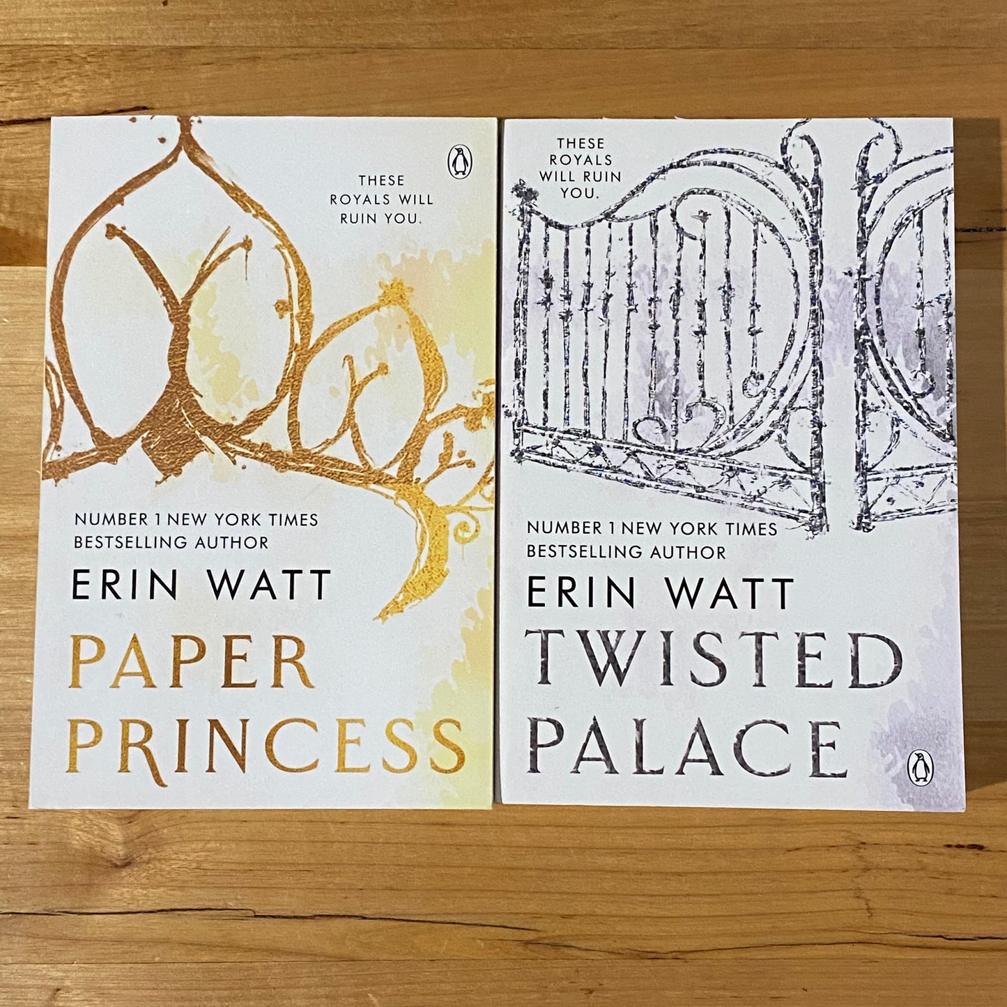 Paper Princess & Twisted Palace by Erin Watt The Royals Paperback GD