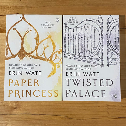 Paper Princess & Twisted Palace by Erin Watt The Royals Paperback GD