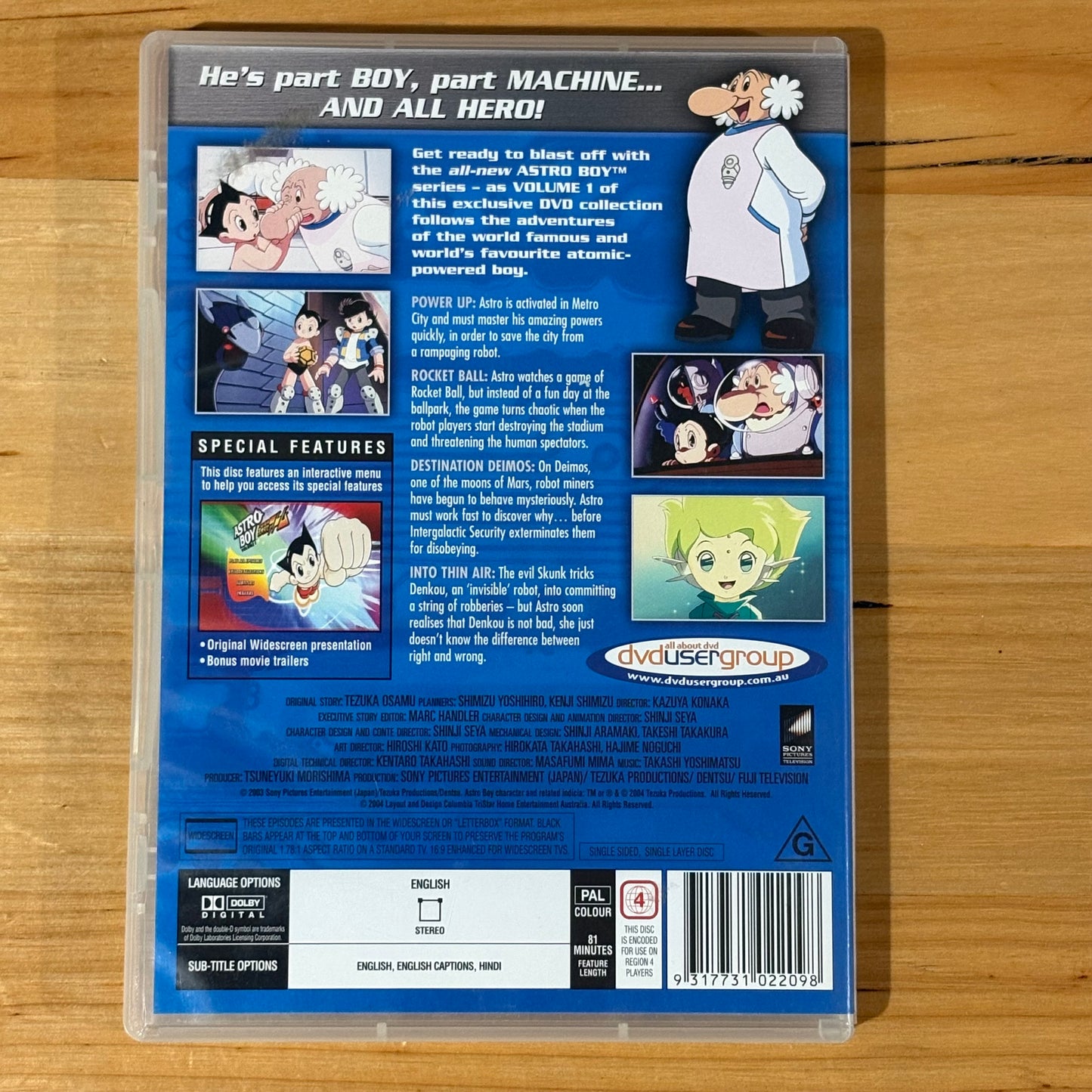 Astro Boy Volumes 1-6 DVD 2003 TV Series PAL 4 VGC - Vol 3 is Sealed