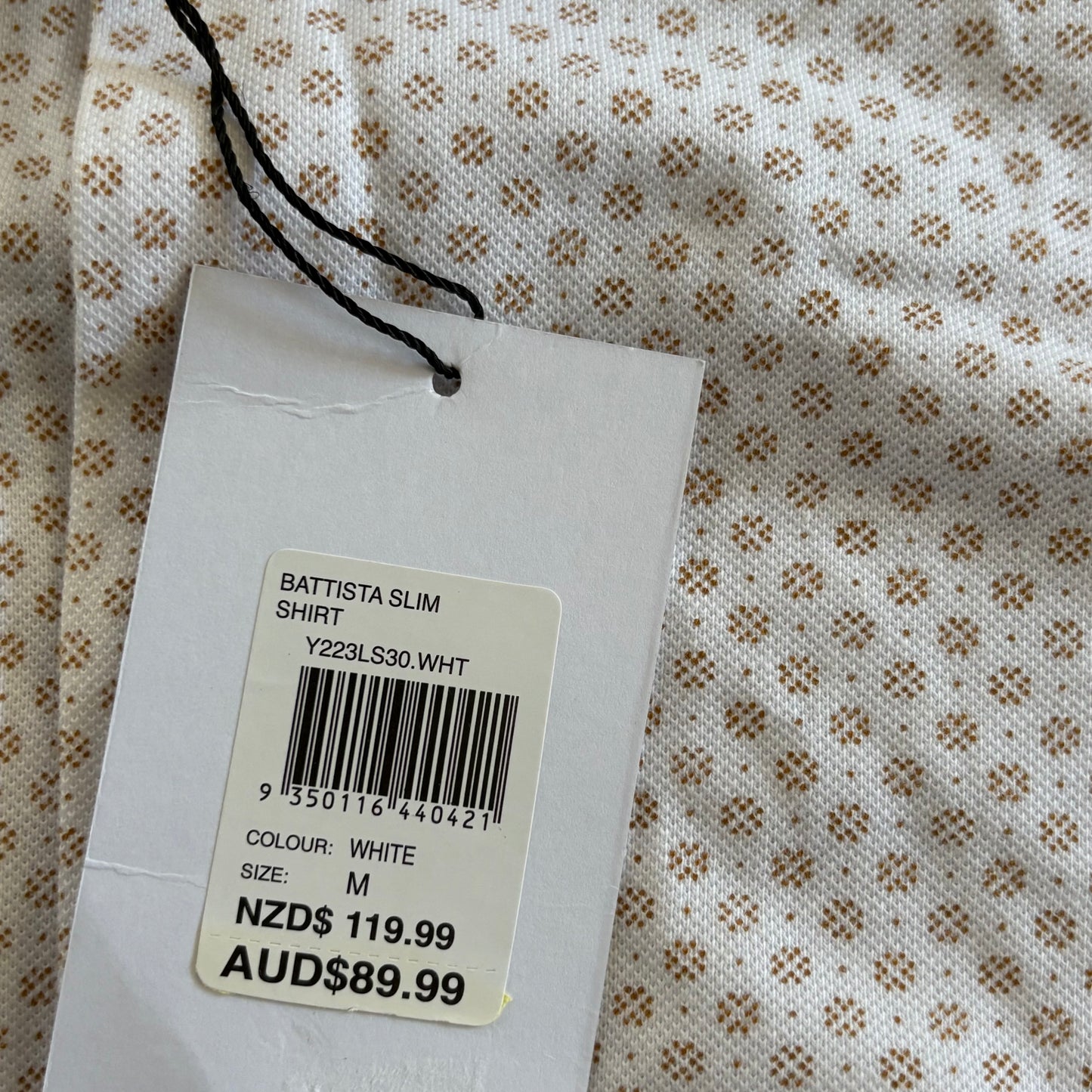 yd Shirt Men's Casual Medium Long Sleeve Slim Fit Cream Collared NWT