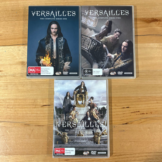 Versailles Season 1-3 DVD Complete Set StudioCanal Historical Drama PAL 2,4 VGC