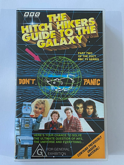 The Hitch Hikers Guide To The Galaxy VHS Part 2 BBC Douglas Adam Sci-Fi VGC