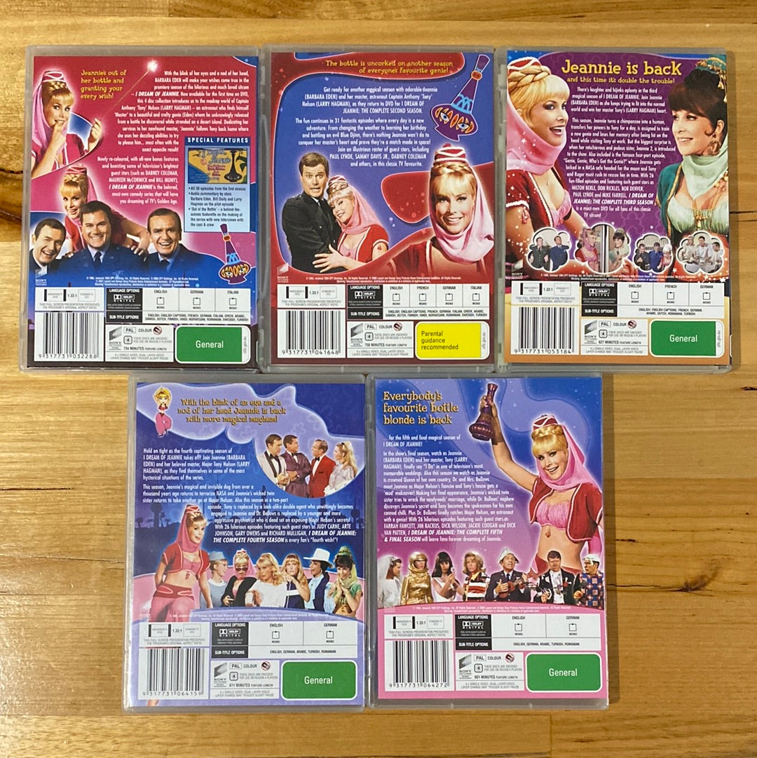 I Dream Of Jeannie Seasons ­1-5 DVD Complete Series PAL 4 VGC