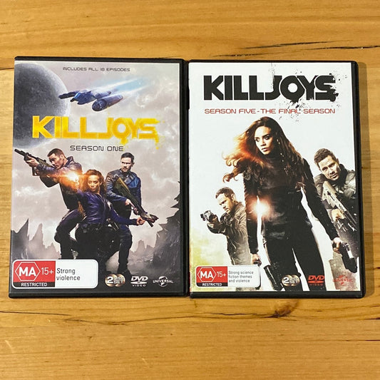 Killjoys Season 1 & 5 DVD Science Fiction PAL 4 VGC