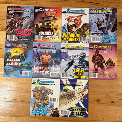 Commando War Comics x 10 Bundle Printed 1996 DC Thomson 137