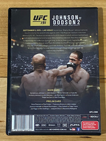 UFC DVD 3 Pack UFC 191 UFC 194 Benson Henderson Rising Up PAL 4 VGC