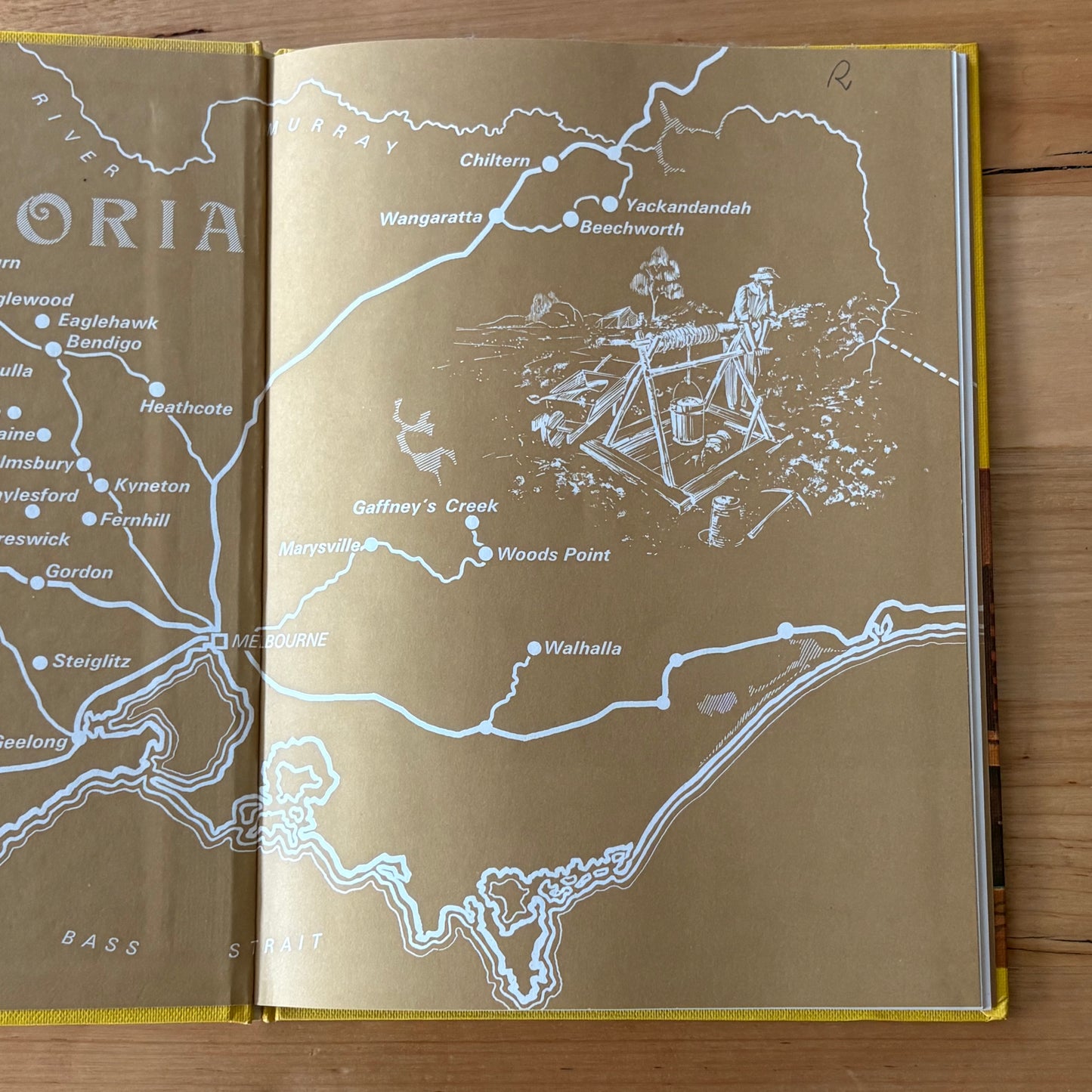 Old Gold Towns of Victoria John Darbyshire C.E.Sayers Hardcover GD