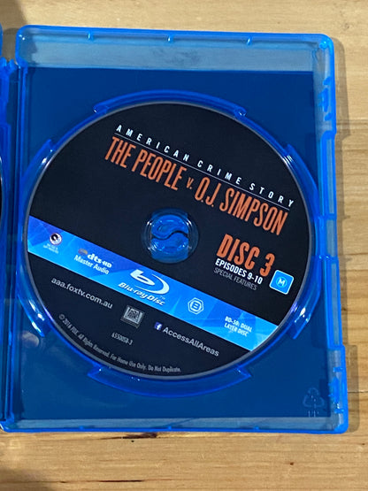 The People Vs O.J. Simpson Blu-ray 3-Disc VGC