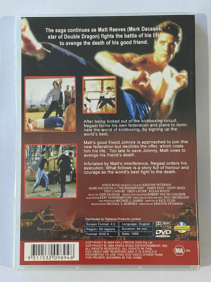 Kickboxer 5 The Redemption DVD Mark Dacasos PAL 0 VGC