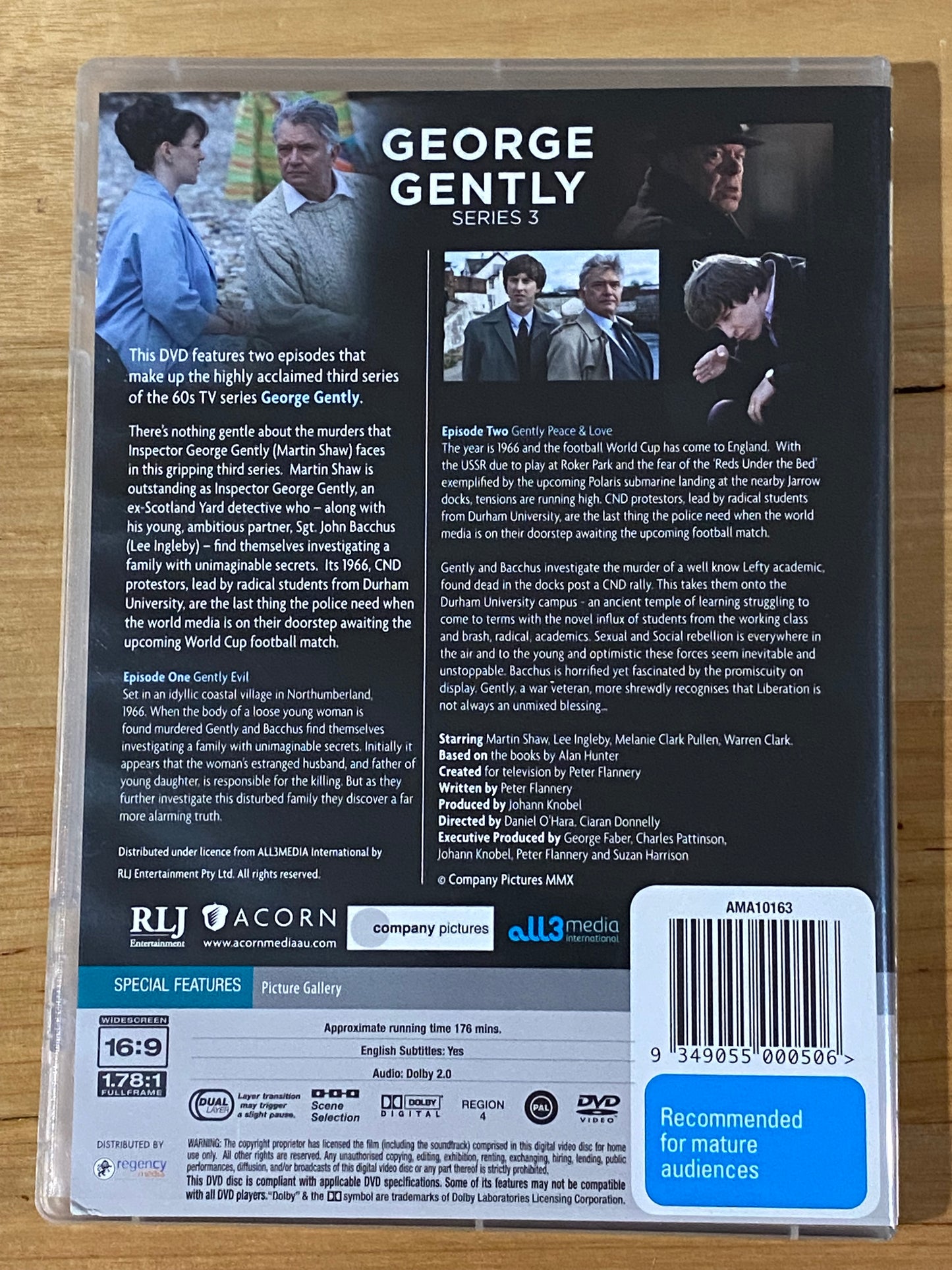 George Gently Series 1,3,4 + 6 DVD British Detective Drama PAL 4 VGC