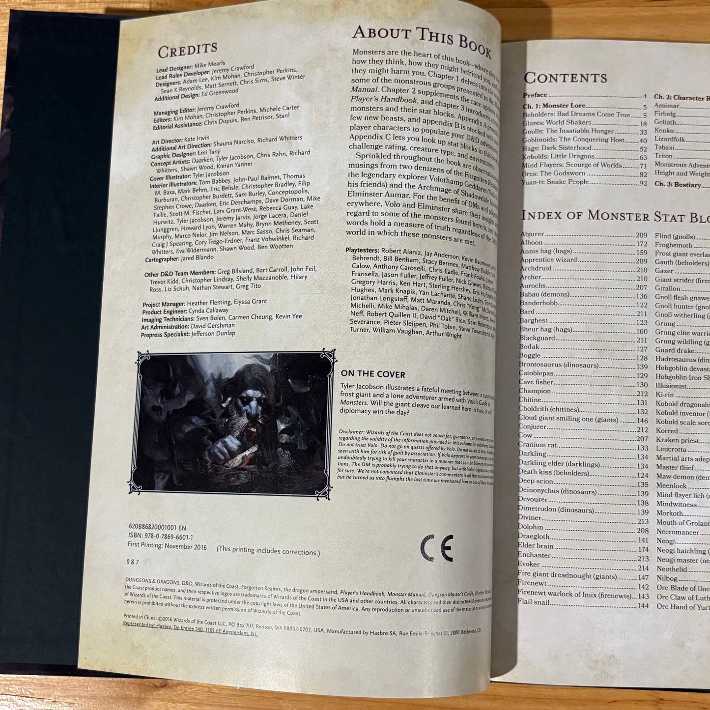 Volo's Guide To Monsters Dungeons & Dragons Hardcover 2016 GD