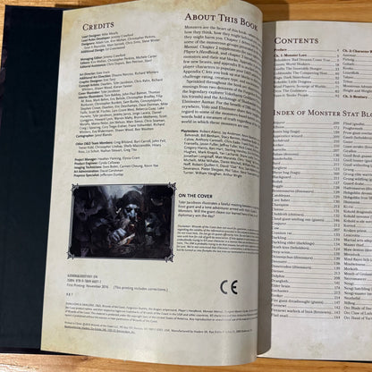 Volo's Guide To Monsters Dungeons & Dragons Hardcover 2016 GD
