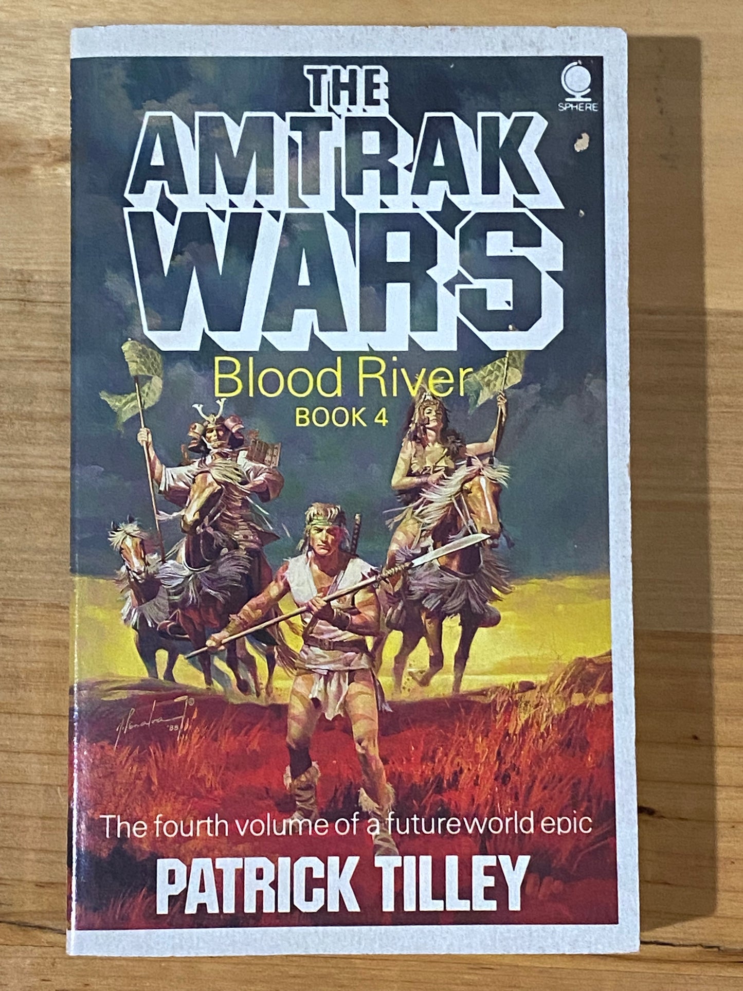 Amtrak Wars Blood River & Cloud Warrior by Patrick Tilley Paperback 1980s VTG GD