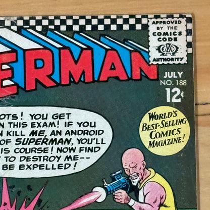 Superman (1939) #188 DC Comics Silver Age Grade GOOD