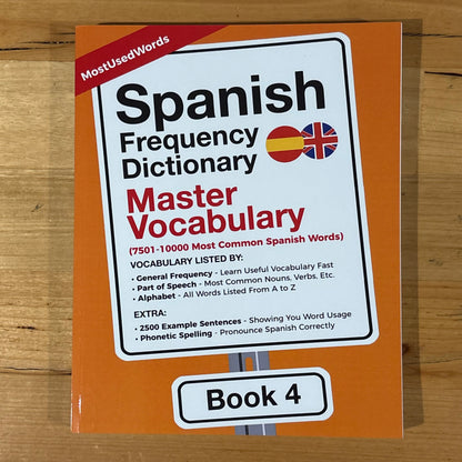 Spanish Frequency Dictionary all 4 books MostUsedWords Paperbacks VGC