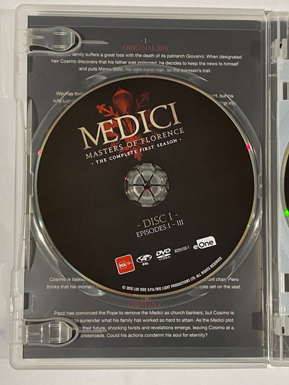 Medici Masters of Florence Complete First Season DVD 3-Disc Set PAL 4 VGC