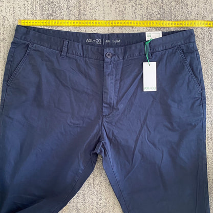 Axl & Co Men’s Dark Blue Platinum Slim Stretch SZ 42-inch Waist Zip Fly New With Tags