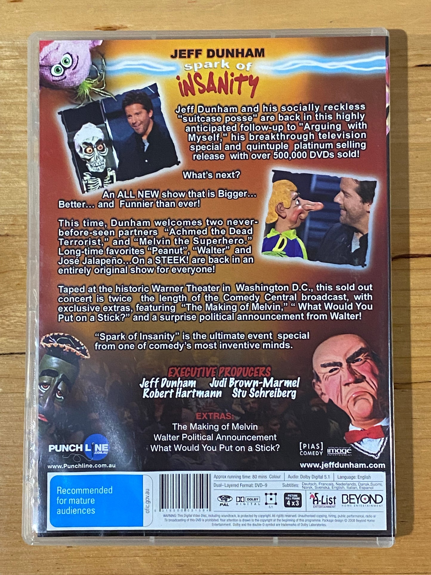 Jeff Dunham Collector's Edition DVD Boxset 4-Disc Set PAL 4 VGC