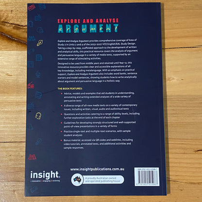 Explore And Analyse Argument Study Design 2023 Napthine Wilmann Paperback GD