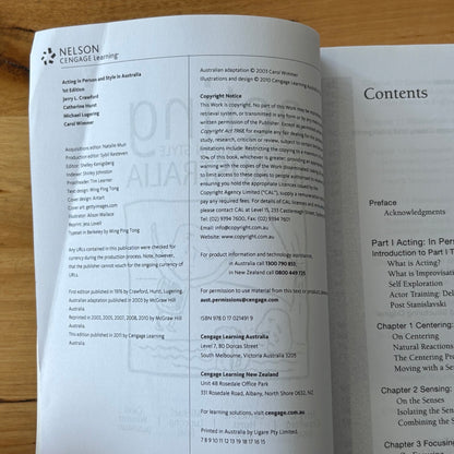 Acting in Person and in Style in Australia Paperback 2011 GD