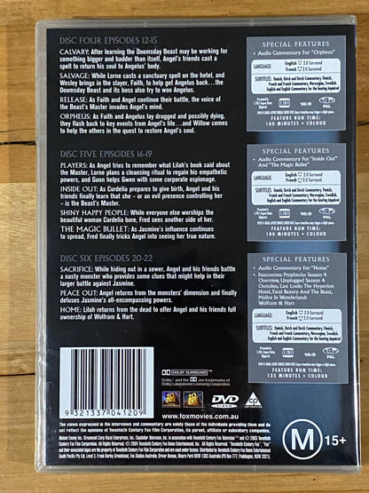 Angel Season 4 Part 1 & 2, Season 3 Part 1 DVD 3-Disc Sets PAL 4 Sealed