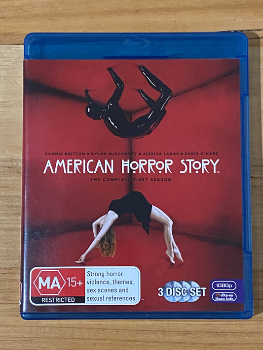 American Horror Story The Complete First Season Blu-Ray 3-Disc Set Region B VGC